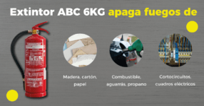 Tipos de extintores: el extintor ABC 6KG